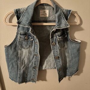 Papaya Light Blue Denim Vest
